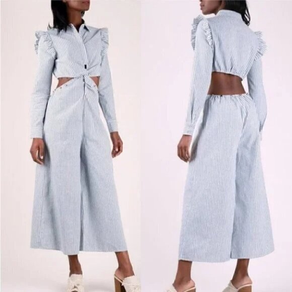 So Chic Striped Jumpsuit - Picture 2 of 3